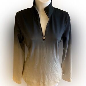 Slazenger Golf Quarter Zip - XS black gray gradient , polyester spandex